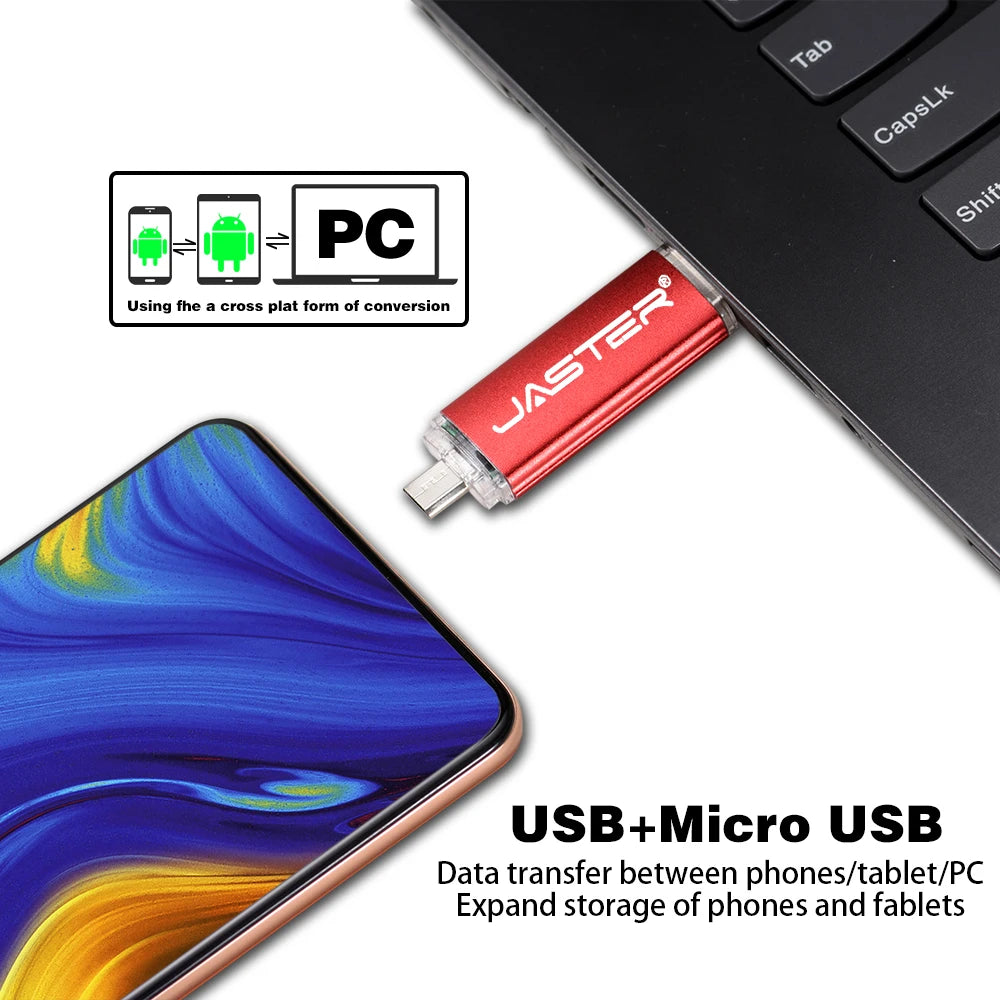 3 In 1 USB Flash Drives 64GB Free TYPE-C Adapters Gifts Pen drive 32GB Black OTG Memory Stick 16GB Key Chain Pendrive 8GB U Disk