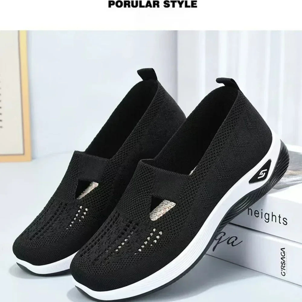 Orthopedic Shoes for Women Walking Shoes Slip On Arch Support Memory Foam Breathable Sneakers Summer Comfortable Casual Trainers - Belvar