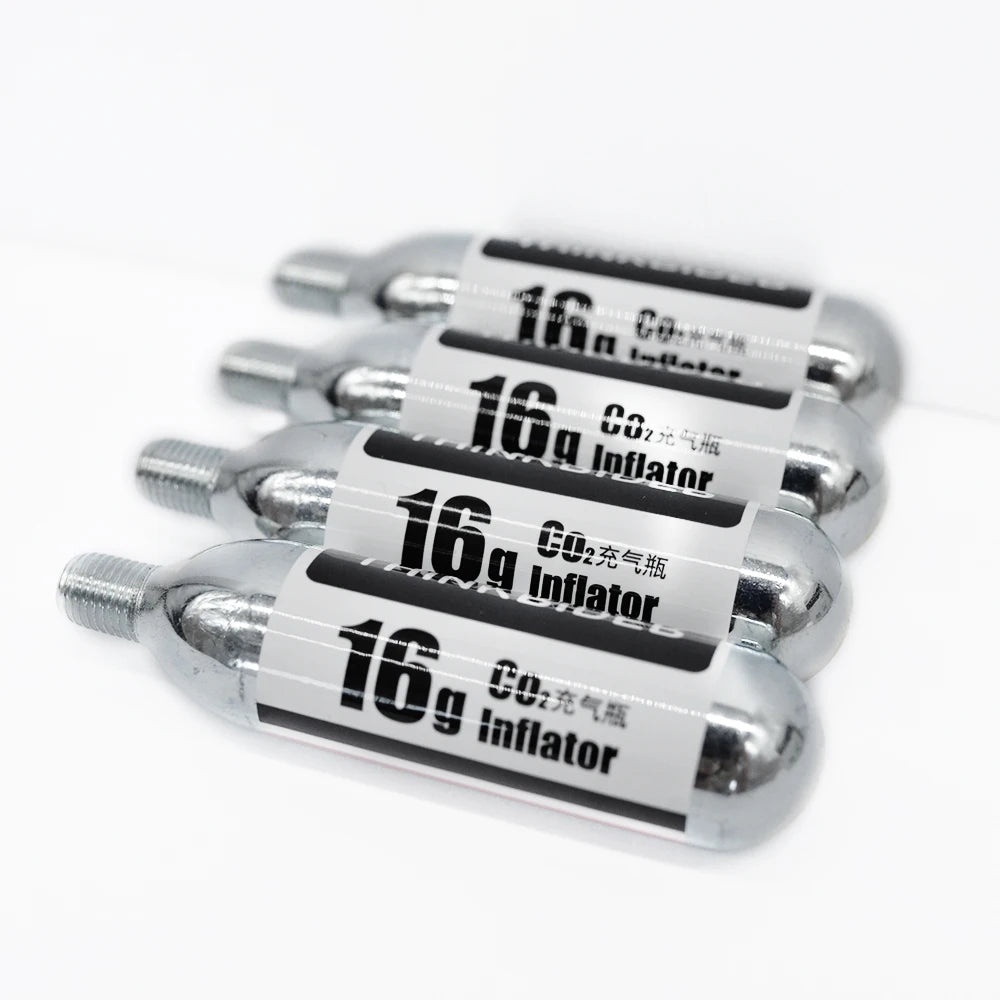 ThinkRider 16g Threaded CO2 Cartridges or CO2 Inflator for Bike Tires - Cartridge for CO2 Inflator with Threaded Connection