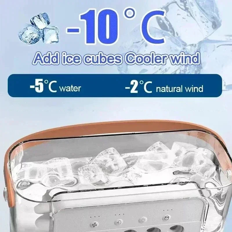 3 in 1 Mini Portable Cooling Fan with USB Charging Water Mist Air Conditioner LED Night Light for Home Office Desk Humidifier