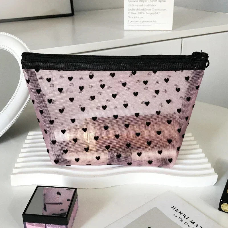 Women Lipstick Makeup Bags Small Large Mesh Transparent Cosmetic Bag Organizer for Cosmetics Storage Pencil Cases Neceser Pouch
