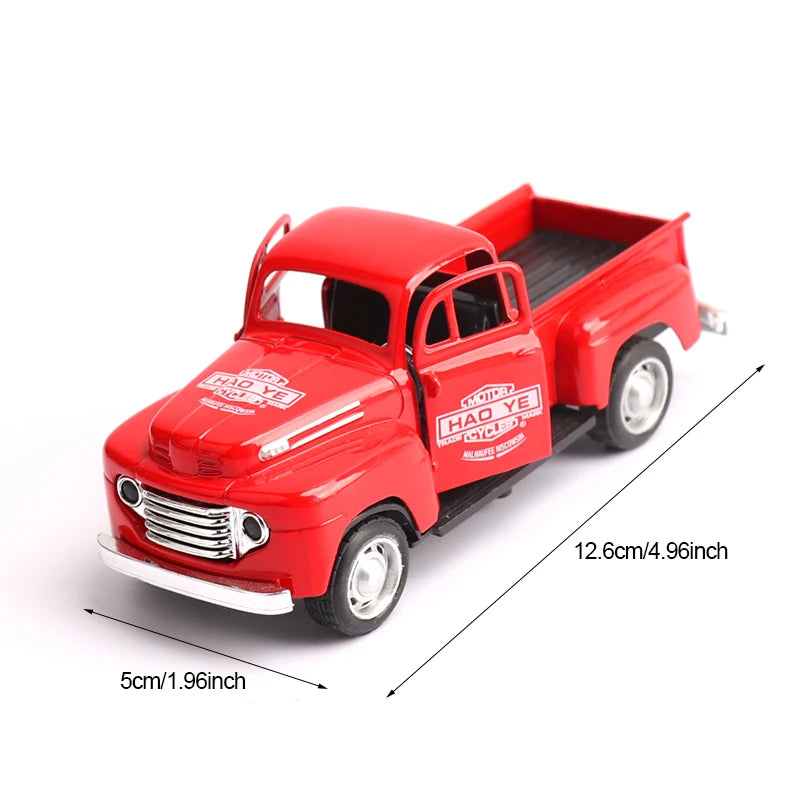 1:32 Alloy Car Model Simulation Car Cartoon Cute Children's Car Bus Pull Back Toy Car Tabletop Small Decoration Toy