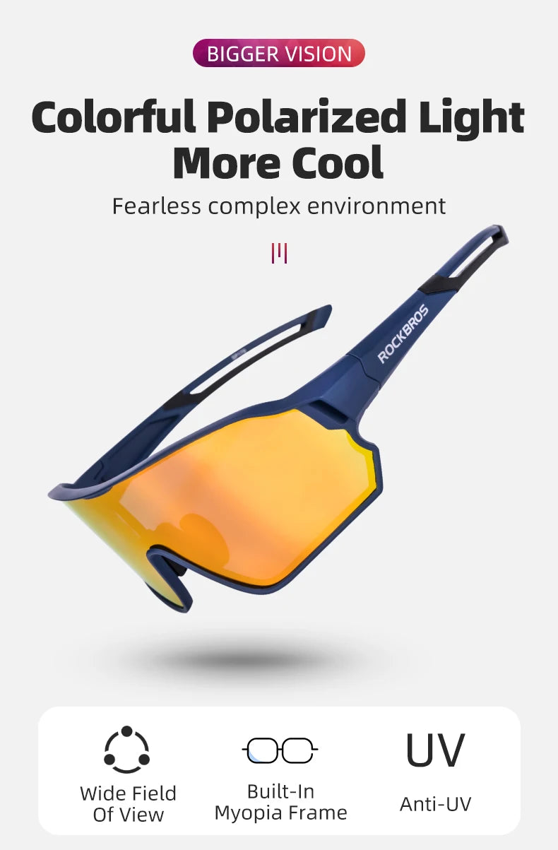 ROCKBROS Bike Glasses Polarized / Photochromic UV400 Sun Protection Sports Eyewear Bicycle Sunglasses MTB Road Cycling Glasses