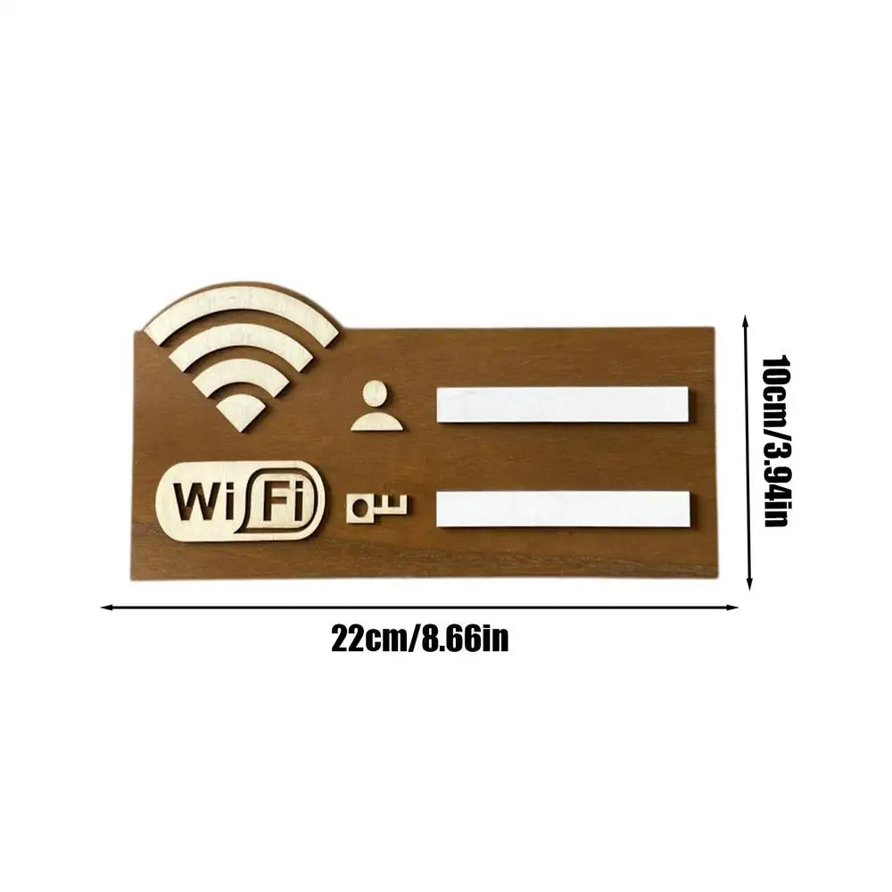 Wooden WiFi Board for Guests with Marker Pen for Public Places Shops Handwriting Account and Password Wifi Notice Board Signs