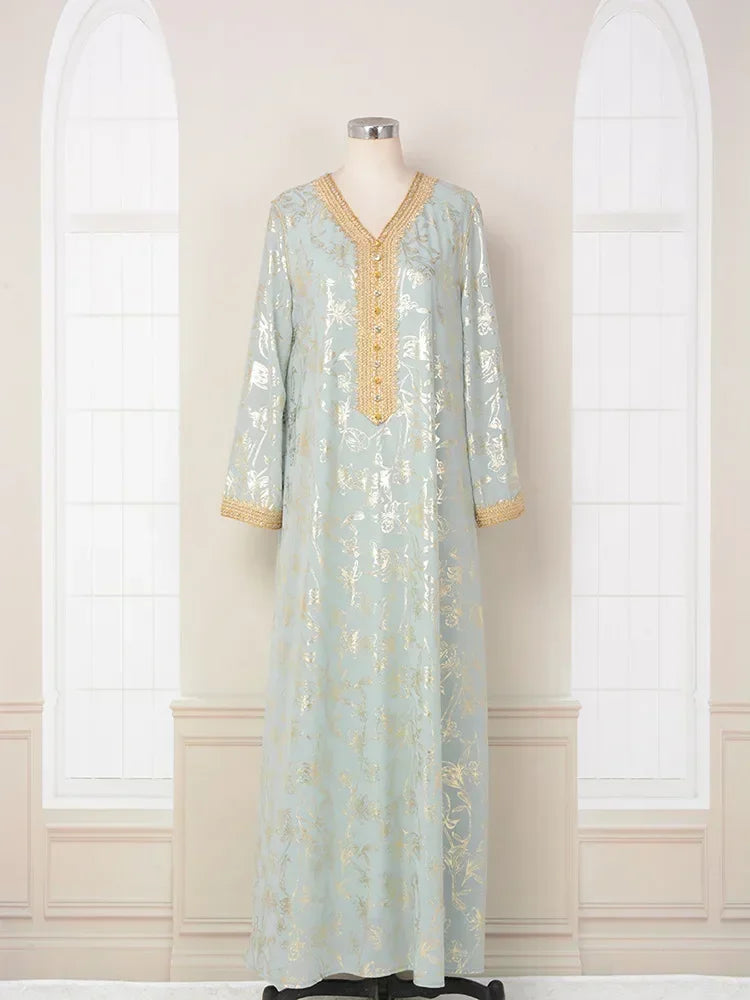 Women Dress Middle East Flower Fashion New Muslim Dubai Abaya Turkey Robes Fashion Abaya Moroccan Kaftan Vistidos Musulmana