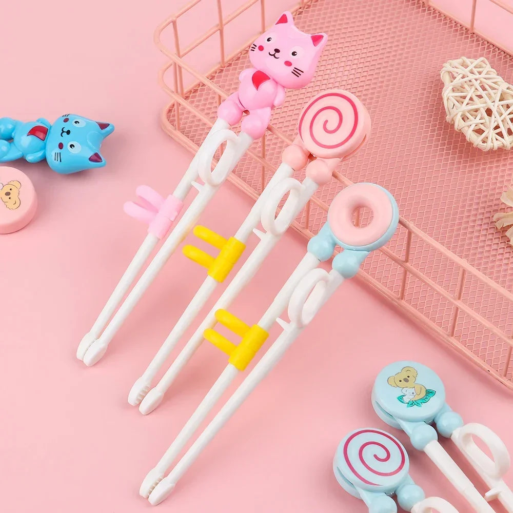 1pcs Cute Cat Kids Chopsticks Toddler for Kids Learning Training Chopsticks Aids Sushi Chopsticks Learner Helper Kids Favors