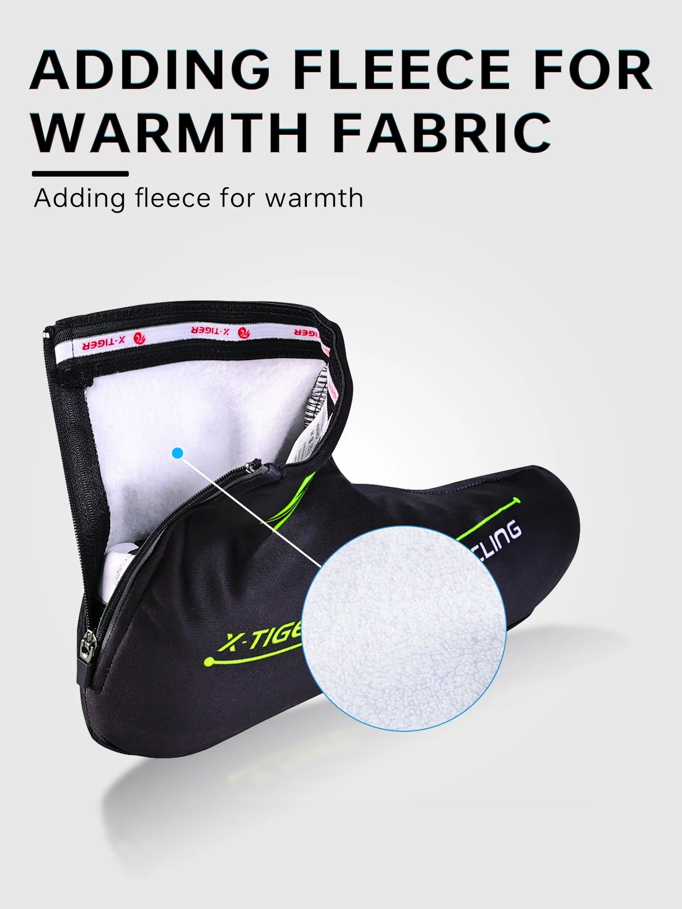 X-TIGER Winter Cycling Sport Shoe Cover Boot Warm Covers Thermal Windproof Overshoes MTB Bicycle Riding Racing Shoes Protector