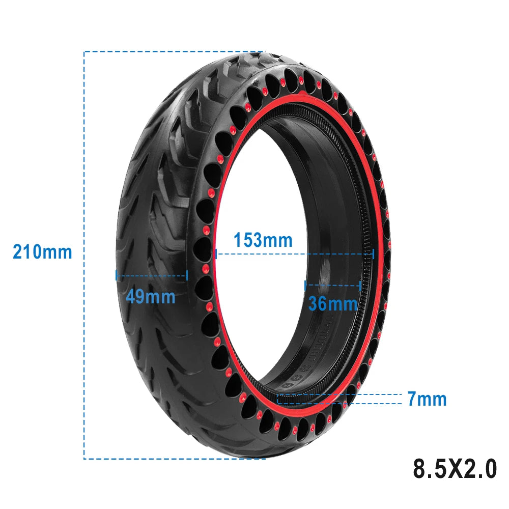 Solid Rubber Tyres 8 1/2 for xiaomi M365 pro 2 1S Electric Scooters Puncture-proof Tyres 8.5 Inch 8.5" Wheels Hard Rubber Tyres