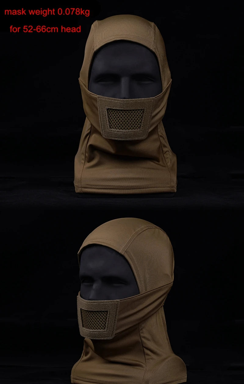 Tactical Knight Mask Outdoor Breathable Elastic Soft Mask Shooting Airsoft Free Ears Face Protective Airsoft Combat Headgear