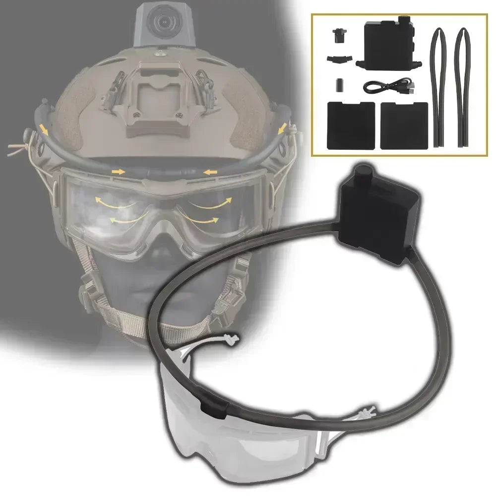 Tactical Goggles Defogger Defogging Fan Anti-fog Kit for Airsoft Shooting Motocross Mountaineering Protection Glasses Ski Mask