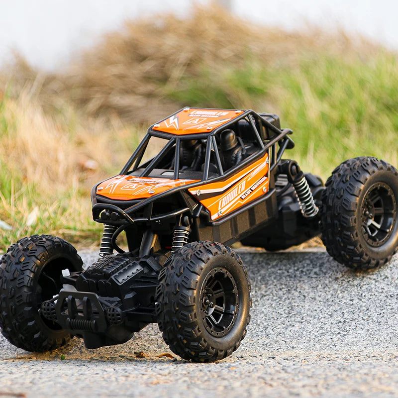Remote-controlled off-road vehicle high-speed four-wheel drive climbing charging electric car alloy children's toy Remote car