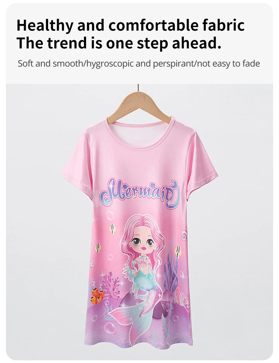 1/2 Piece Summer Children's Dress Girl Sweet And Lovely Casual Fashion Dress Comfortable And Versatile Knee-length Home Dress