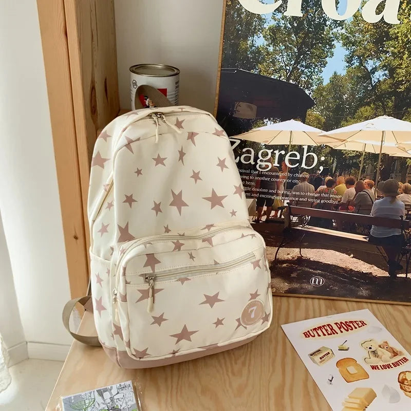 Star Backpack for Women Men 17 Inch Star Laptop Backpack College Bag Cute Travel Backpack Student Back To School Casual Bookbag