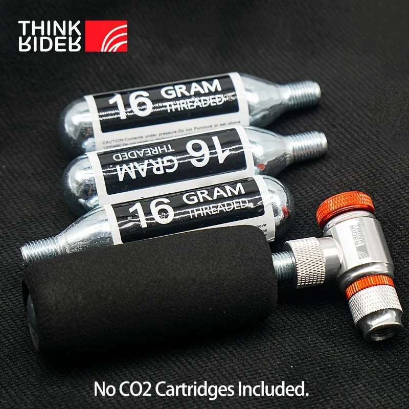 ThinkRider CO2 Pump For Bicycle Schrader Presta Adapter Bike Pump Inflator Aluminum Tire Tube Mini size MTB Bicycle Pumps CO2 Ca