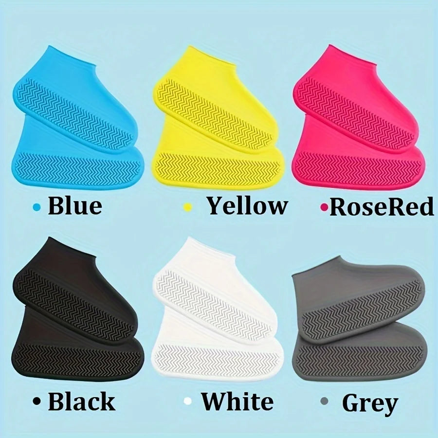 Waterproof Silicone Shoe Covers Reusable Non-Slip Wear-Resistant Rain Shoe Covers Protector Anti-Slip Boot For Outdoor Rainy Day
