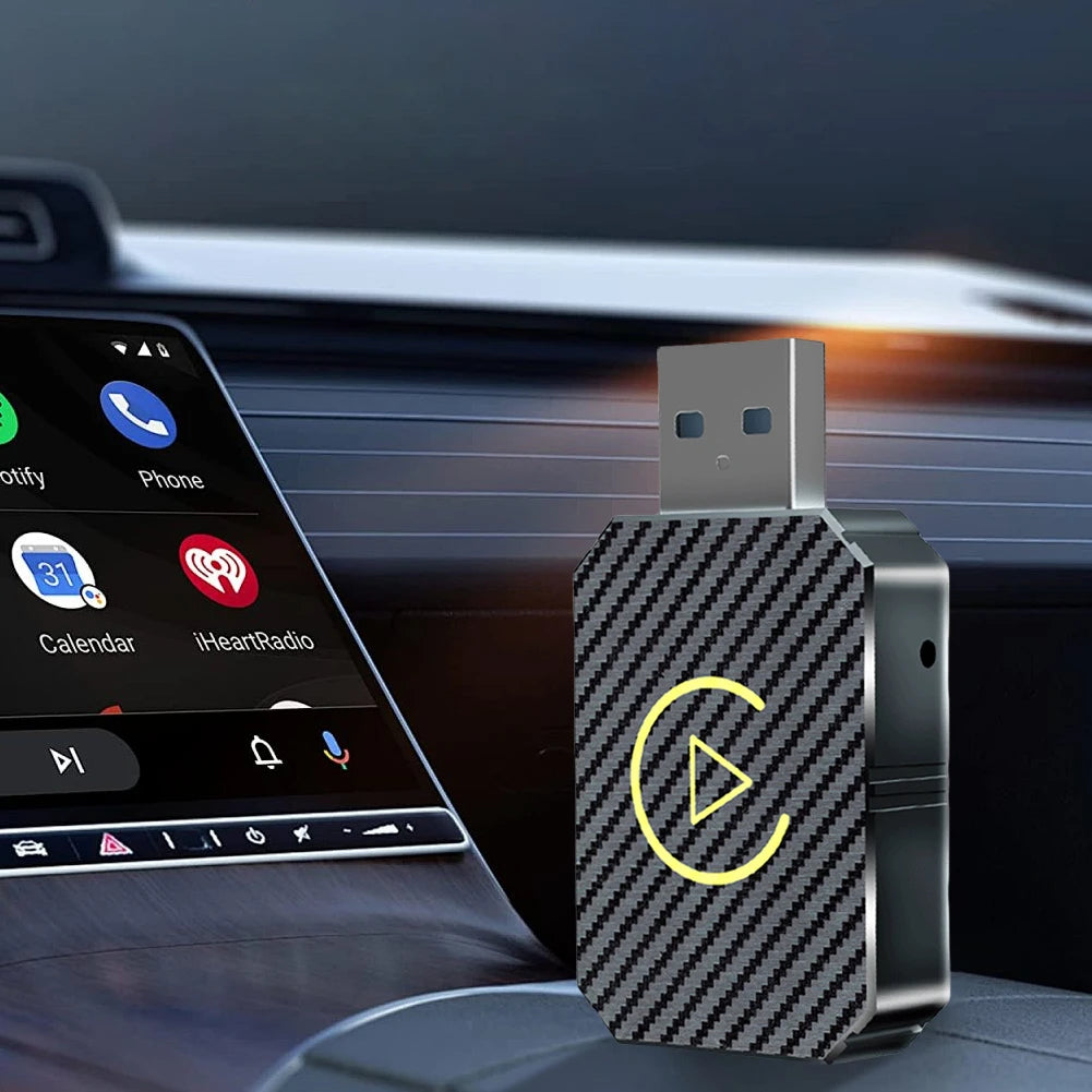 2025 2 in 1 Wireless CarPlay Android Auto Adapter WiFi BT5.0 Smart Dongle Plug&Play Mini Box for Wired CarPlay/Andriod Auto Cars