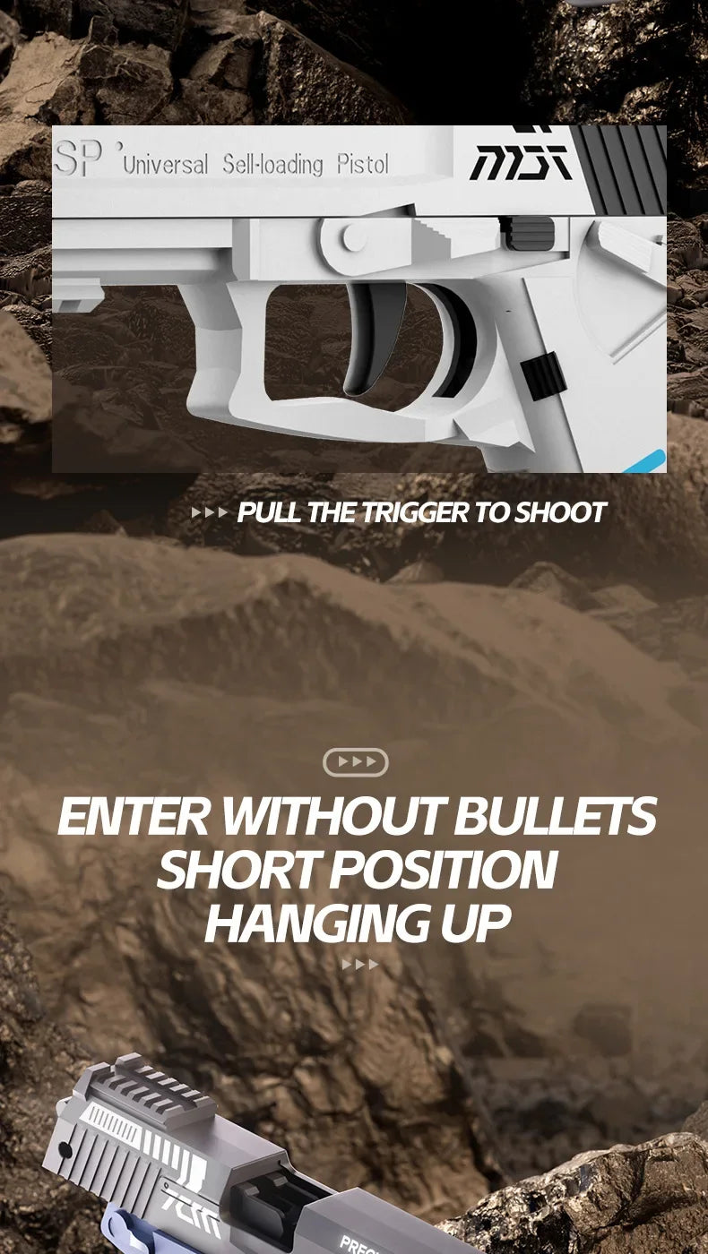 Soft Bullet Toy Gun USP Throwing Shell Airsoft Blaster Outdoor Sports CS Game Weapon Pistol Shooter Weapon for Children Gift