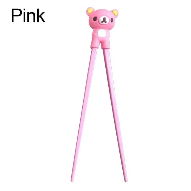1pc Cute Bear Kids Chopsticks Toddler For Kids Learning Training Chopsticks Aids Sushi Chopsticks Learner Helper Kids Favors