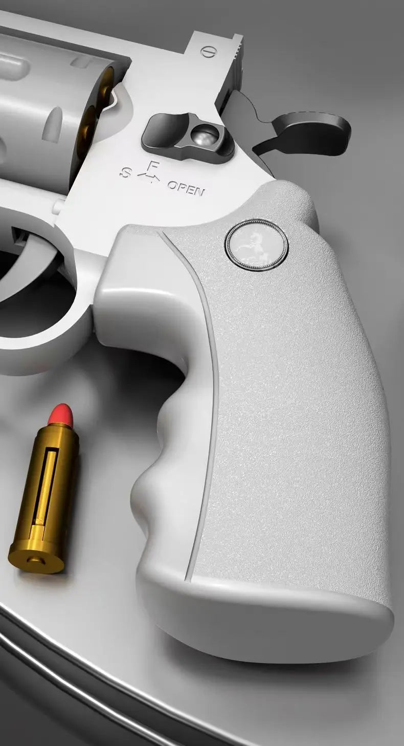 Soft Bullet Toy Gun Set with Ejecting Revolver for Kids, One-Key Detachable Pistol, Continuous Shooting
