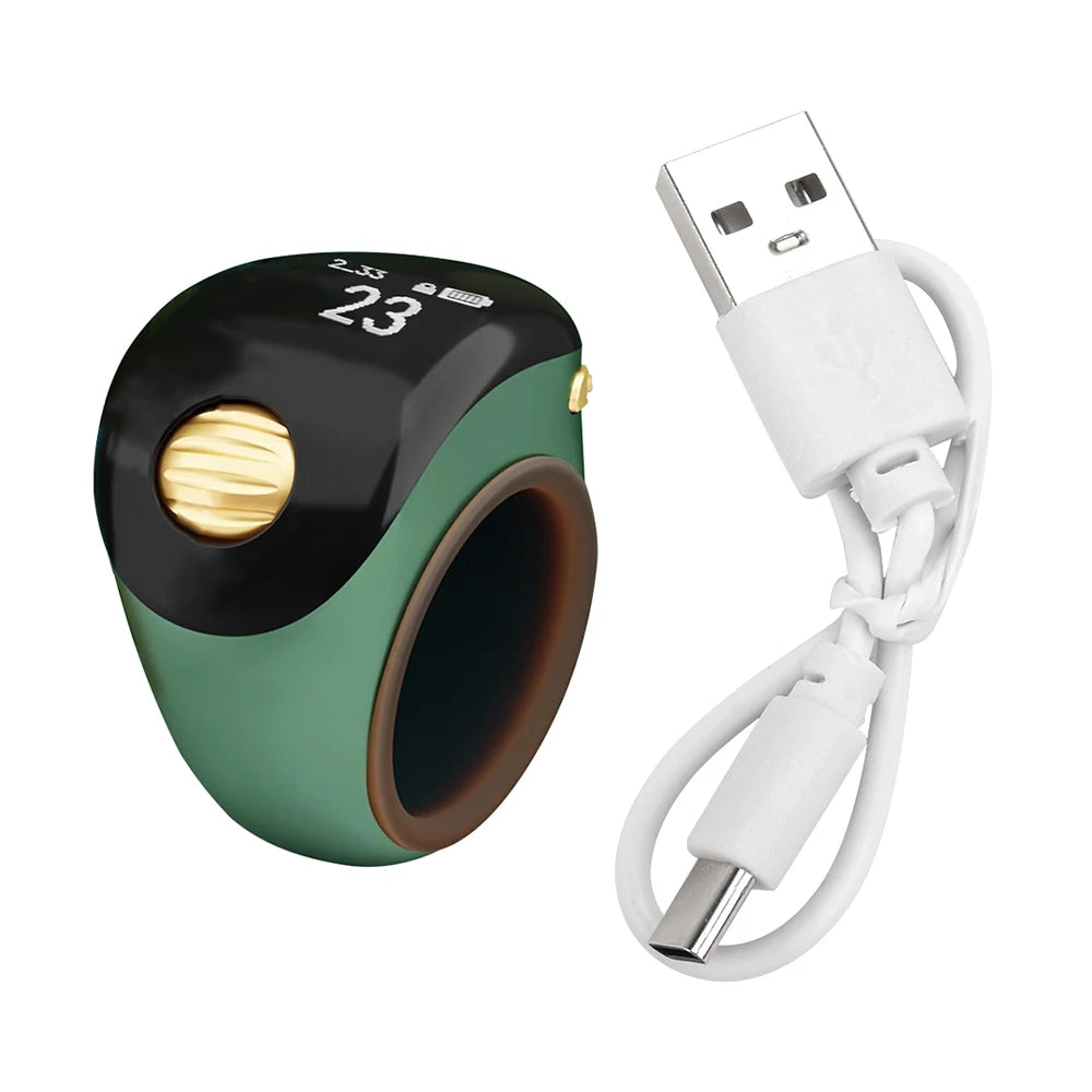 18/20/22mm Hand Press Electronic Digital Counting Counter Ethnic Style Portable Points Rechargeable Ring Ring Idea Tally Counter