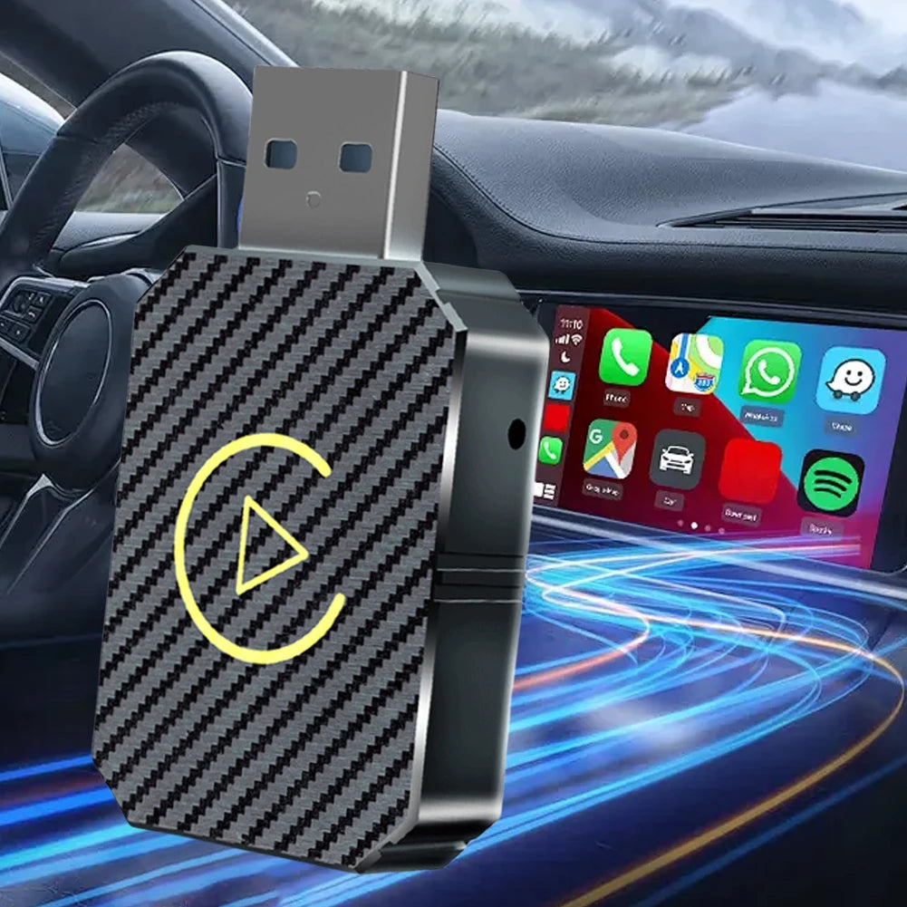 2025 2 in 1 Wireless CarPlay Android Auto Adapter WiFi BT5.0 Smart Dongle Plug&Play Mini Box for Wired CarPlay/Andriod Auto Cars