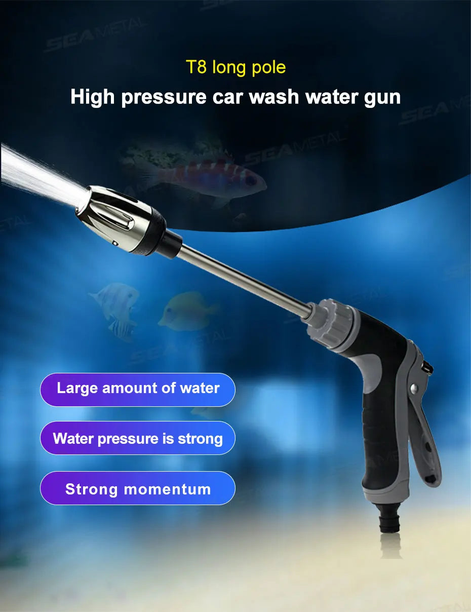 SEAMETAL High Pressure Car Wash Gun Foam Pots Lances Irrigation Tools Adjustable Sprinkler Car Home Garden Watering Tool Set