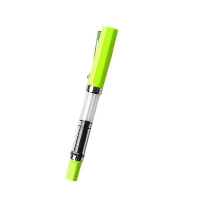 Student Practise Calligraphy Plastic Transparent Fountain Pen F Nib 0.5mm Hooded Nib 0.38mm Color Ink Pens School Supplies