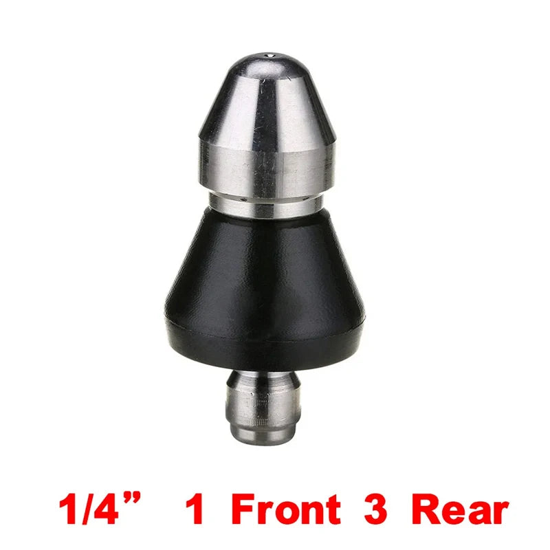 Sewer Cleaning Tool Pipe Unclogger Nozzle 1/4 Quick Connector Pressure Washer Sewer Jetter Nozzle for Drain Jetting Hose 5000PSI