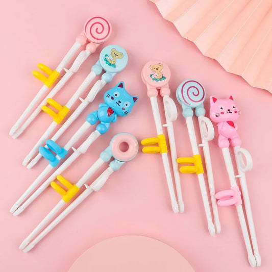1pcs Cute Cat Kids Chopsticks Toddler for Kids Learning Training Chopsticks Aids Sushi Chopsticks Learner Helper Kids Favors