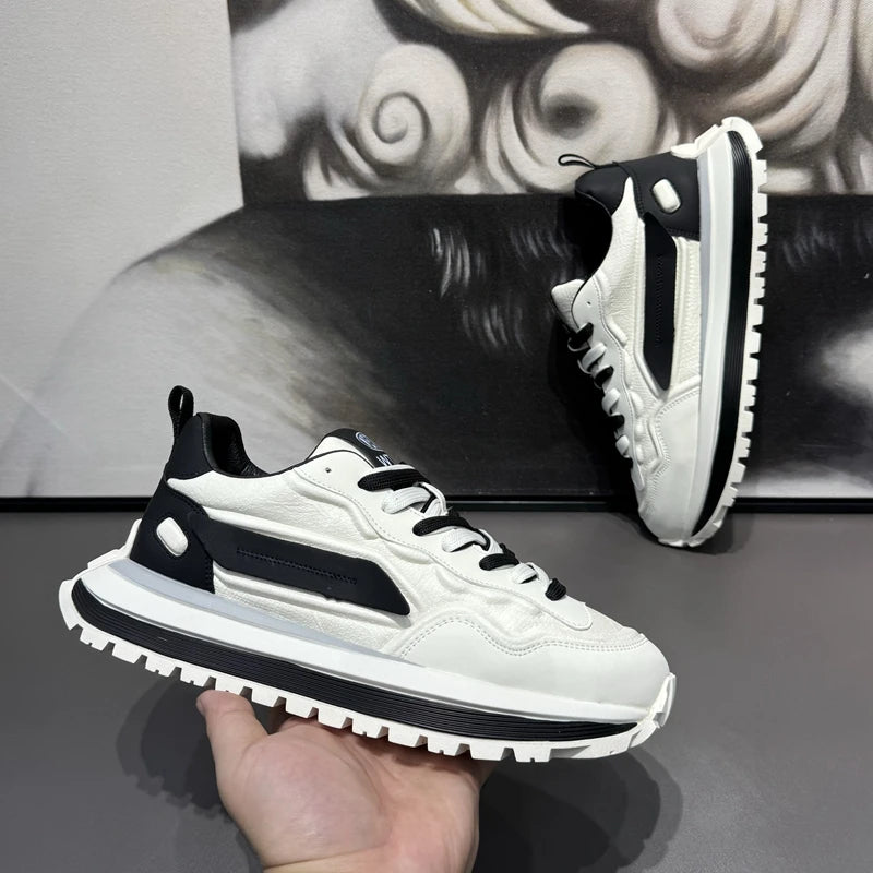 Men's Sneakers Shoes for Men Platform Sports Shoes Sports and Leisure Casual Sneaker Non-slip Fashion Wear-resistant Loafers - Belvar