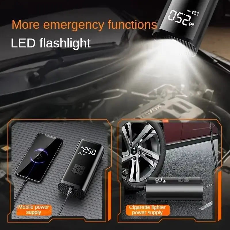 Wireless Portable Inflatable Pump Car Air Compressor Super Long Battery Life Electric Tire Inflator Pump for Motorcycle Balls