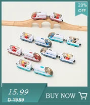 Variety Of Optional Track Magnetic Cars Multi-Purpose Vehicles Compatible Brand Wooden Scene Track Car Toys Children's Gifts W09