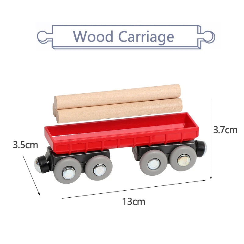 Variety Of Optional Track Magnetic Cars Multi-Purpose Vehicles Compatible Brand Wooden Scene Track Car Toys Children's Gifts W09