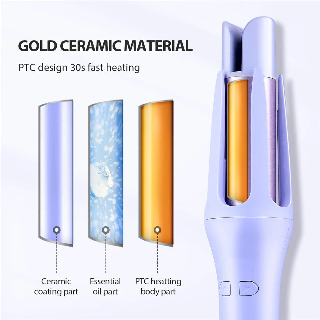 Tinsol 2 in 1 Auto Hair Curling Iron Ceramic Rotating Air Curler Air Spin Wand Styler Curl Machine Magic Hair Curler Automatic
