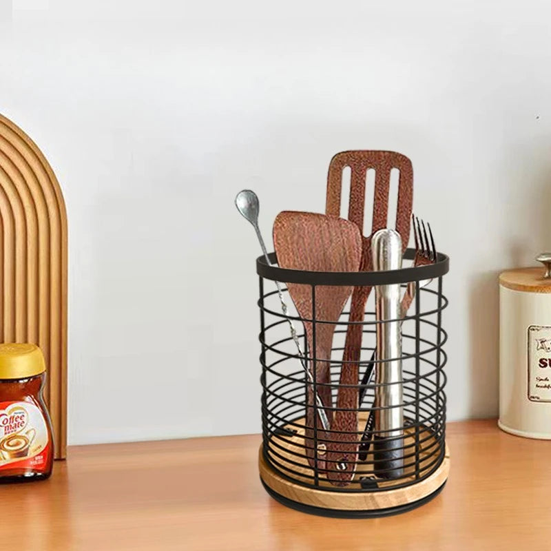 Kitchen storage basket  kitchen utensil storage rack counter table utensil storage basket