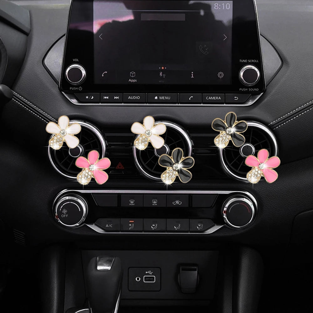 3 pcs Car Decorations Flower Car Air Freshener Vent Clip Car Decor Car Accessories Interior Car Decorations for Women Girls