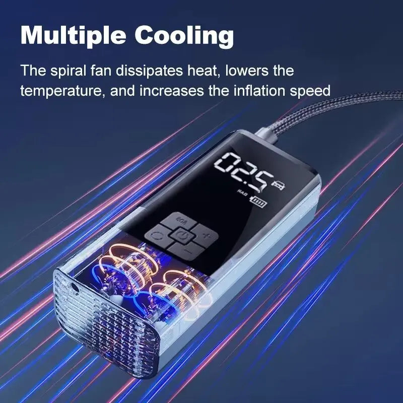 Wireless Portable Inflatable Pump Car Air Compressor Super Long Battery Life Electric Tire Inflator Pump for Motorcycle Balls