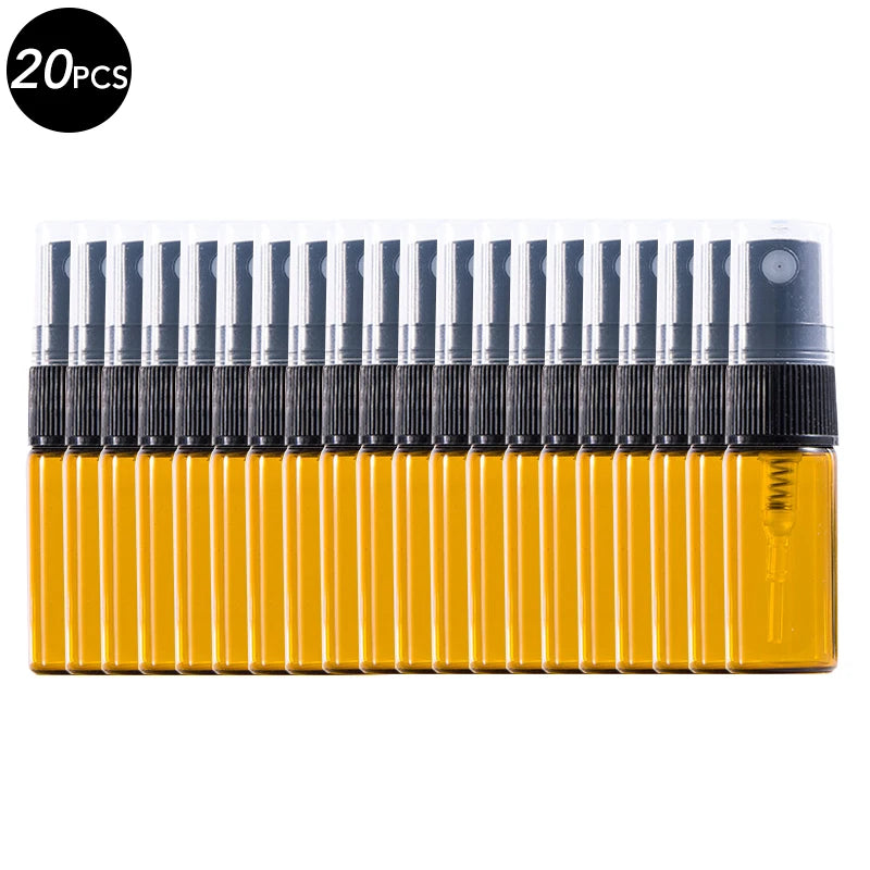 10/20/50PCS 3ml 5ml 10ml Perfume Refillable Spray Bottle Portable Glass Atomizer Container Small Sample With Dispenser Tool