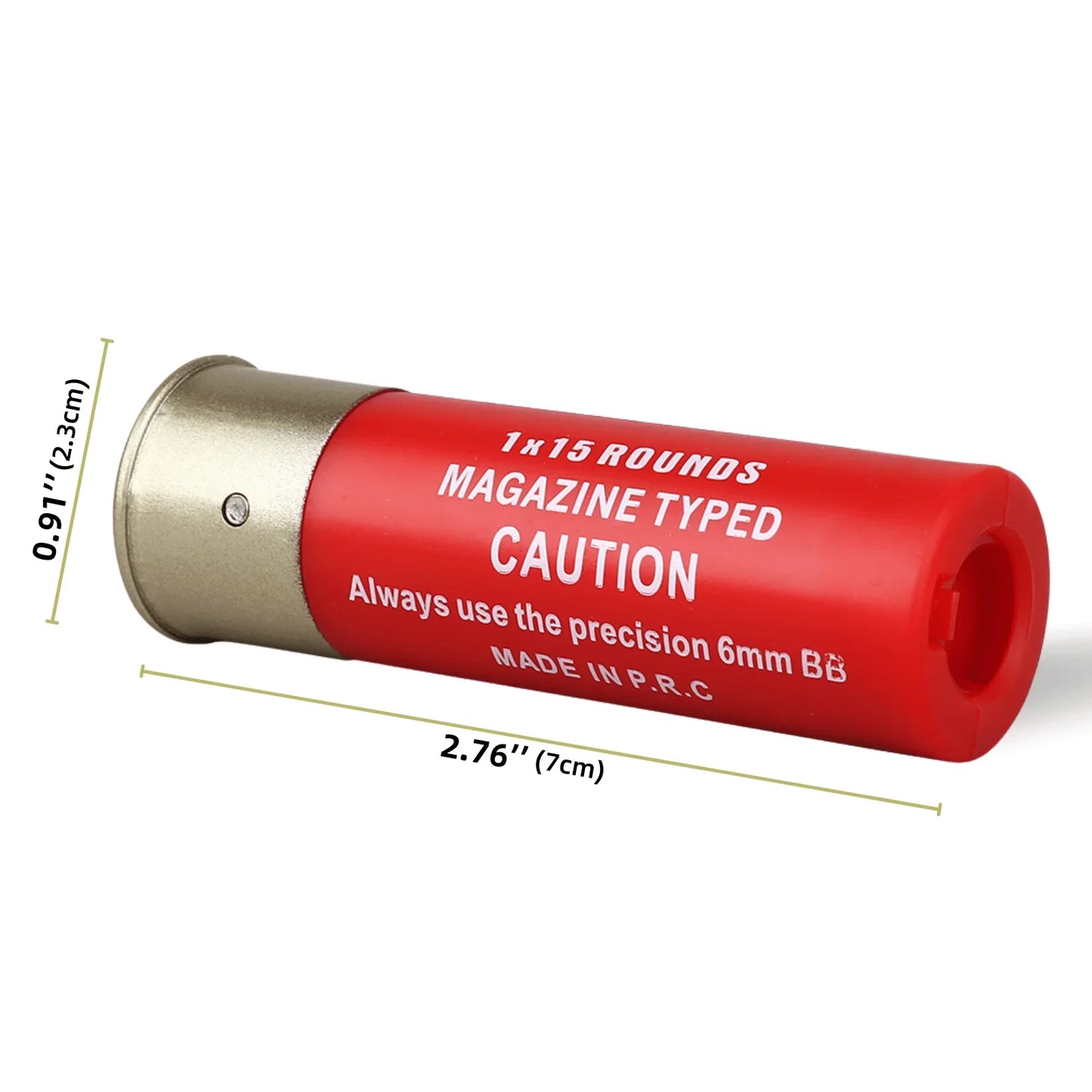 12 Pack Airsoft Shotgun Shells, 15 Round BBs Standard Airsoft Magazine for Multi & Single-Shot Airsoft Shotguns Accessories