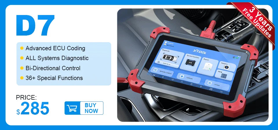 XTOOL D5 Car Diagnostic Tools Gearbox ABS EPB Airbag Engine 5 System Scanner 10 Reset Service OBD2 Scanner Lifetime Free Update