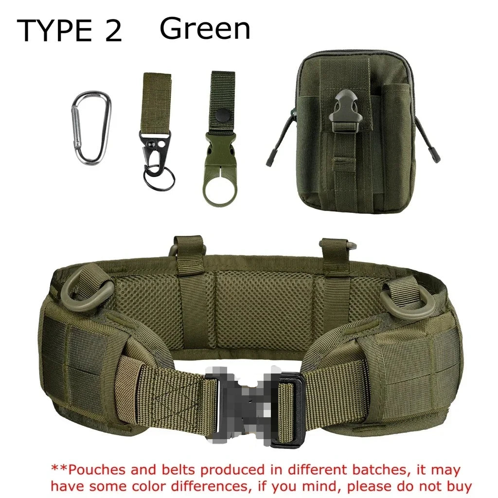 Tactical Padded Belt Airsoft CS Combat Molle Airsoft Belts Duty Paintball Waist Belt War Game Hunting Accessories