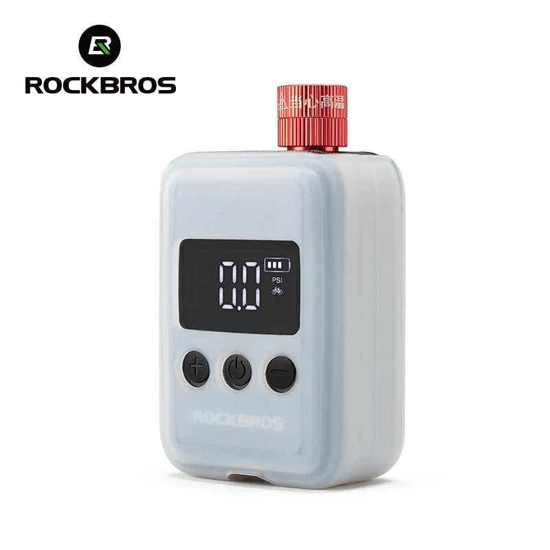 ROCKBROS 150 PSI Portable Pocket Bike Electric Air Pump With Digital Pressure MINI Fast Rechargeable Compressor Tire Inflator