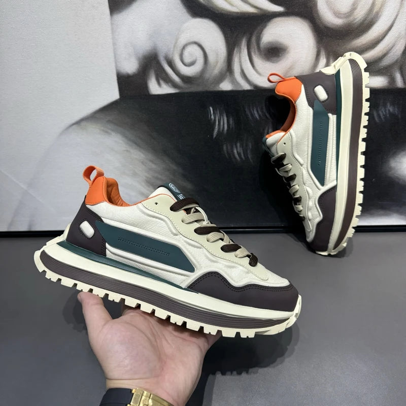 Men's Sneakers Shoes for Men Platform Sports Shoes Sports and Leisure Casual Sneaker Non-slip Fashion Wear-resistant Loafers - Belvar