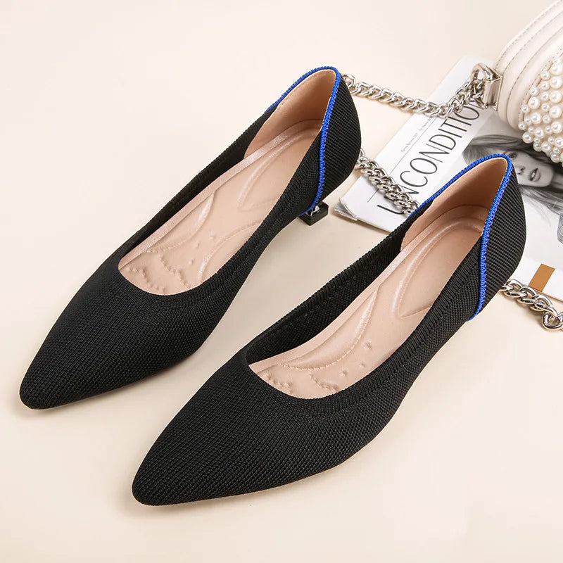 Women's high heels shoes  2025 new spring  / autumn / fashion beautiful breathable sweat absorbing comfortable shallow mouth p - Belvar