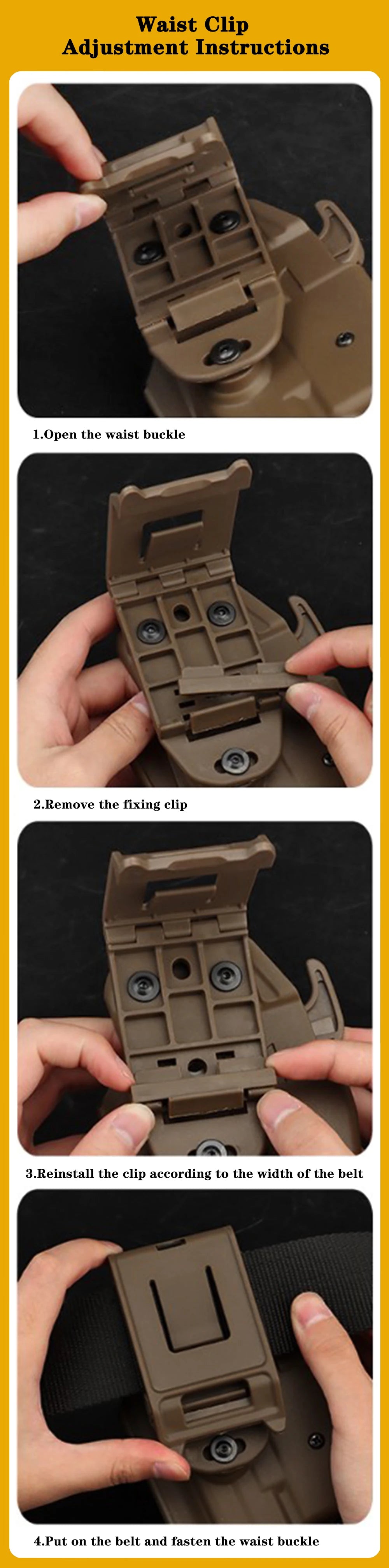 Tactical Universal Quick Pull Gun Holster for GLOCK 17/20/21/22/31/37.GRAND POWER 45/P1/P11/P40.H&K 45/VP40.S&W M&P 22/SW40F
