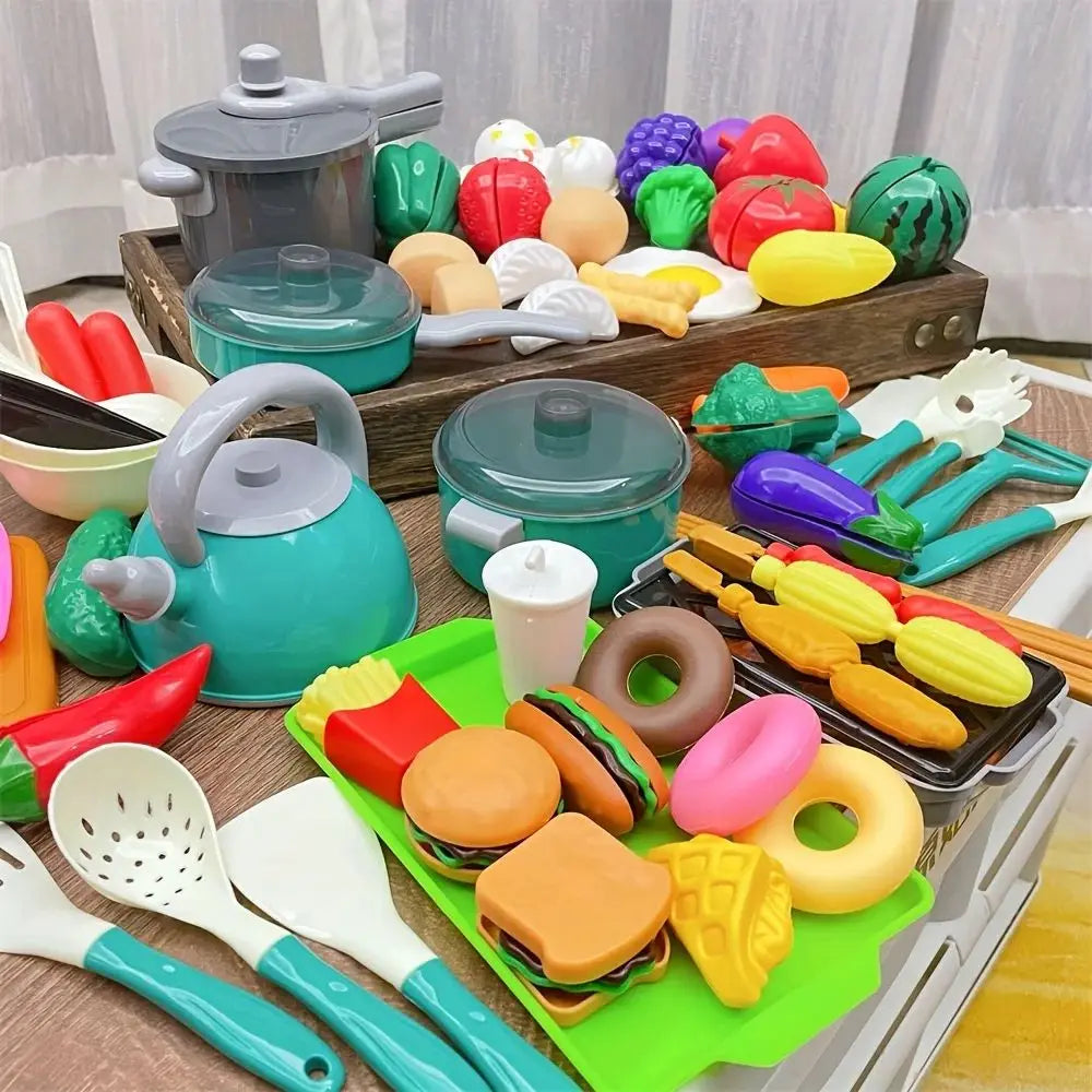 Kitchen Toys Set for Children，28pcs Simulated Kitchen Toy Pretend Play Kitchen Accessories Cooking Toys for Kids Girls Gifts