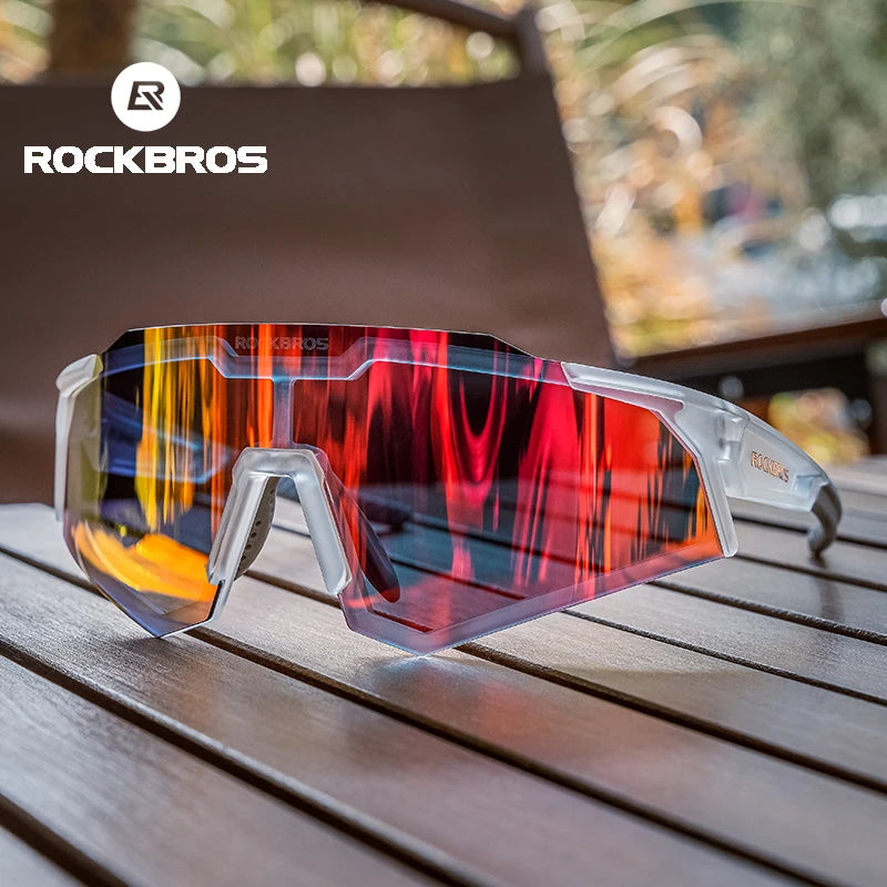 ROCKBROS Cycling Glasses Sun Protection Photochromic Bike Sunglasses Eyewear Sport Polarized Lens Glaases Bicycle Glasses