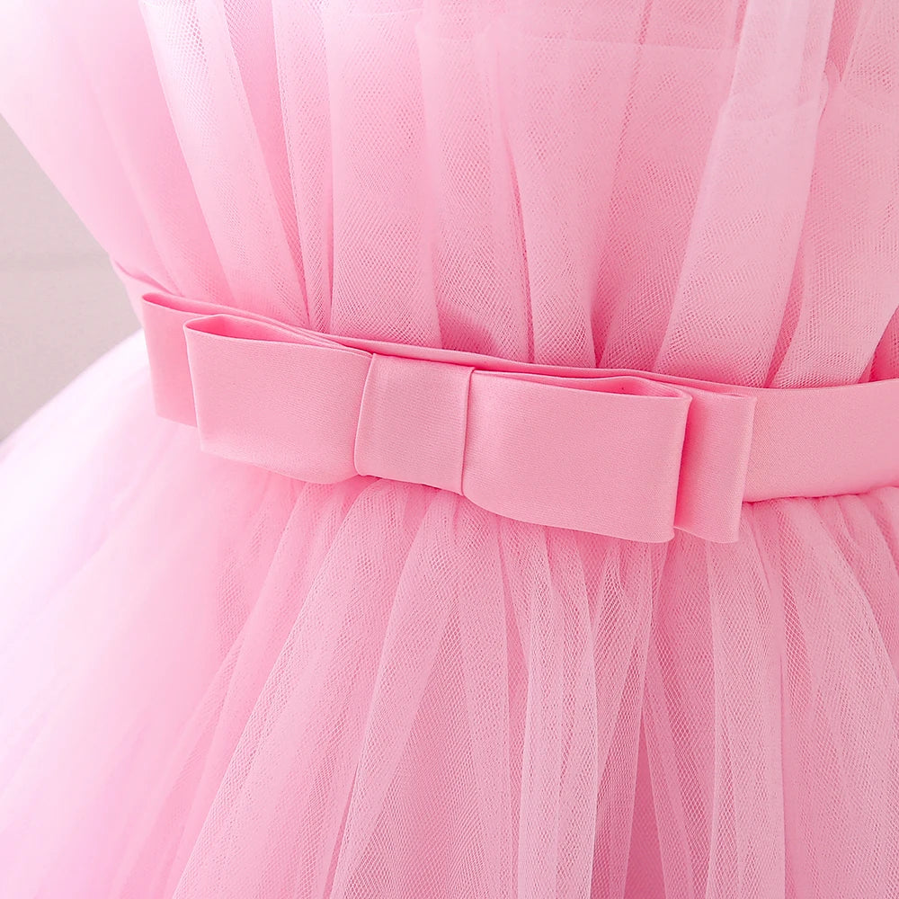 2022 Baby Dress For Girls Kids Wedding Bridesmaid Dresses Toddler Tulle Birthday Princess Party Dress Infant Outfits Vestidos
