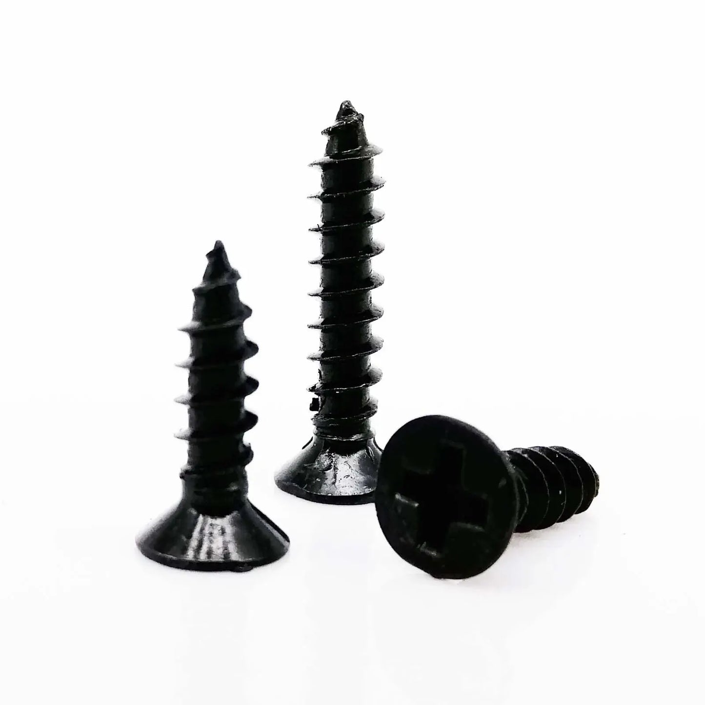 1000pcs Mini Micro Small Tapping Wood Screw Set Kit for Toy Car Electronic Products Glasses Phone M1 M1.2 M1.4 M1.7 Black Steel