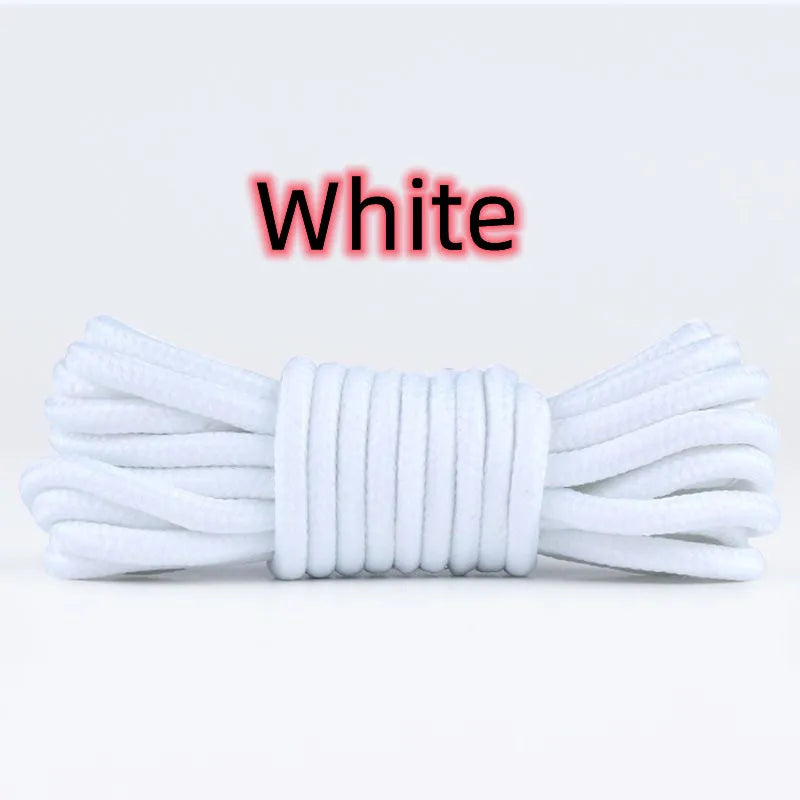 2pcs/ Pair Round Solid Polyester Black Brown Shoelaces For Marten Boot Women Men Outdoor Hiking Boots Sports Shoes Lace Strings